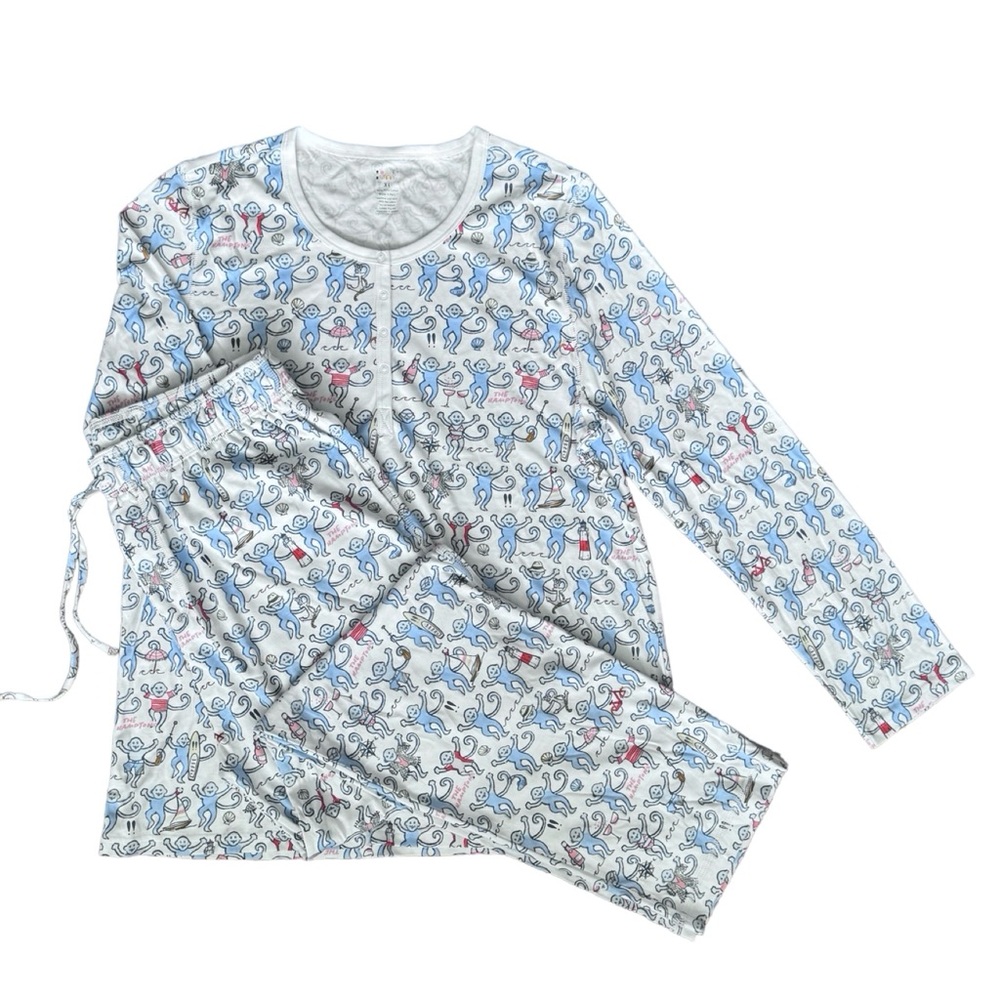 Roller Rabbit Blue and Pink Pajama Set